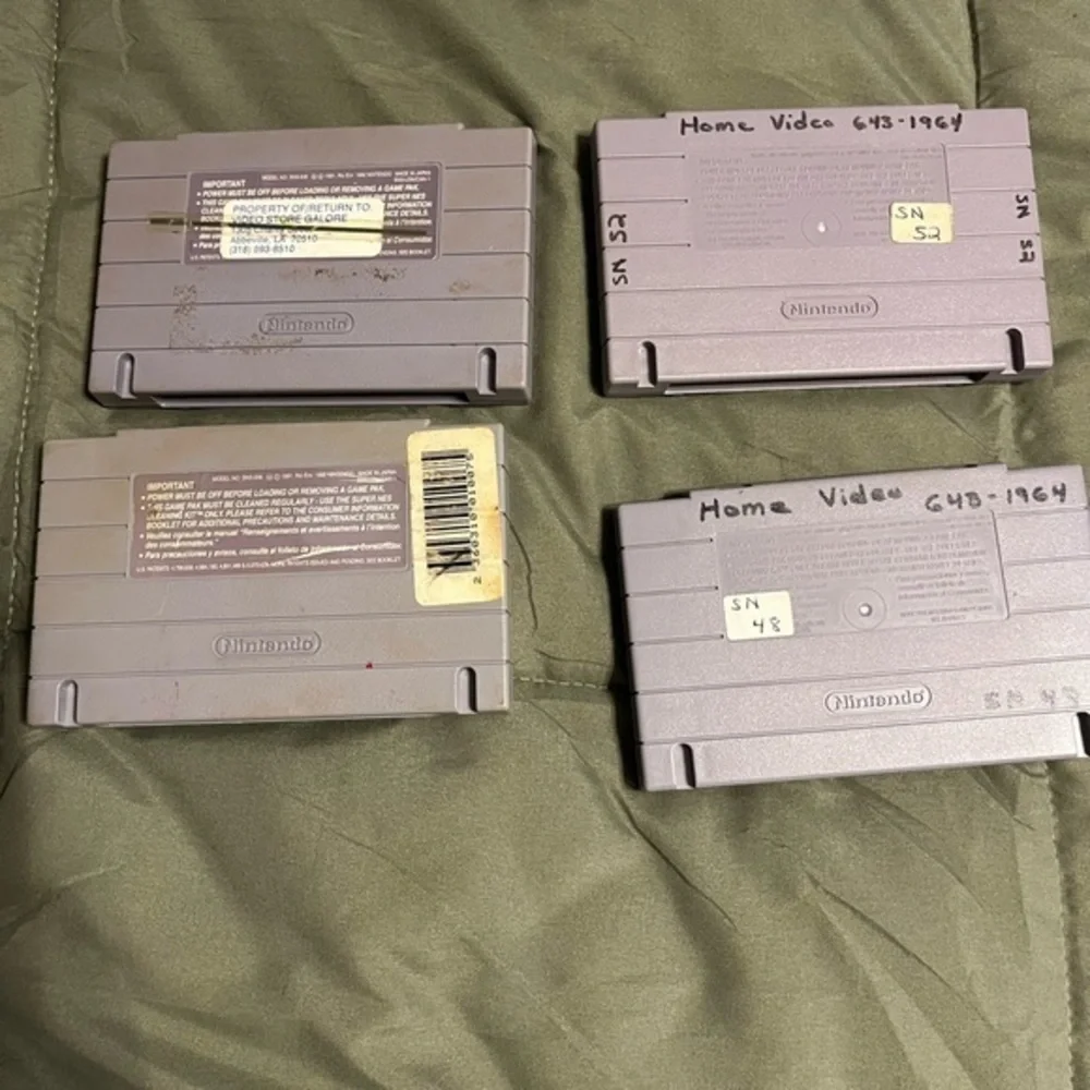 Super Nintendo set of four games battleship, nhl, bass , golf description in pic